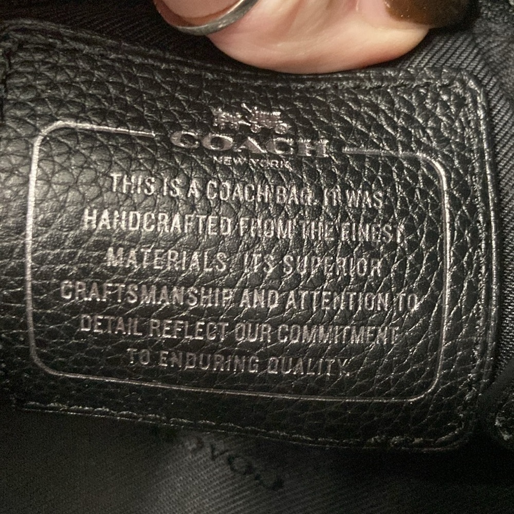 Coach dark navy blue  Crossbody Bag with Fringe - Picture 12 of 14